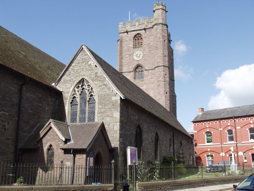 St. Mary's Church, Brecon, Brecknockshire, Wales, Great Britain.