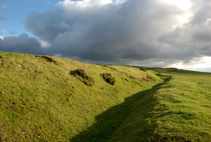 A View of the Dyke and Ditch Profile, Clun, Shropshire, England