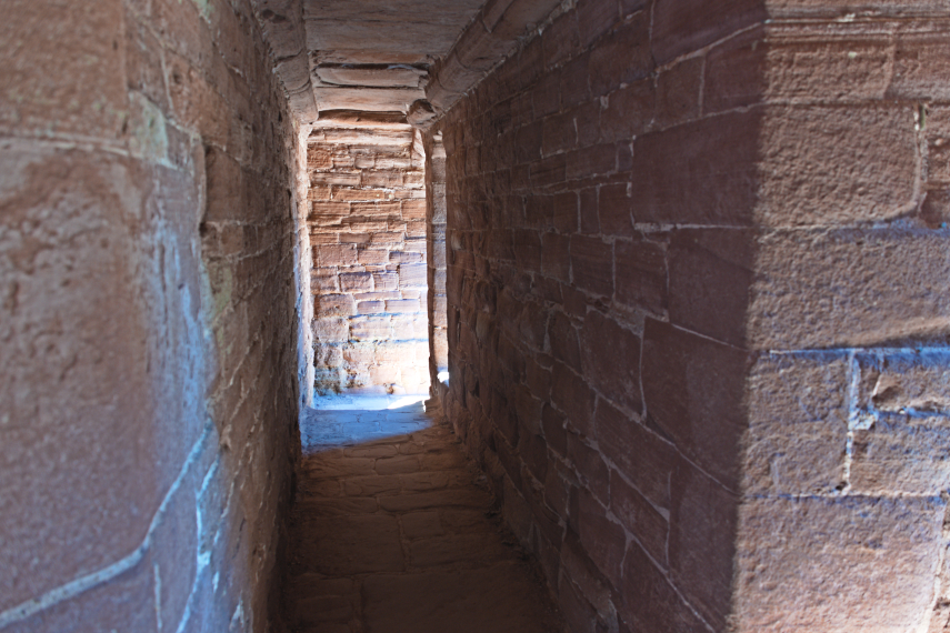 One of the internal passageways, Goodrich Castle, Goodrich, Herefordshire.