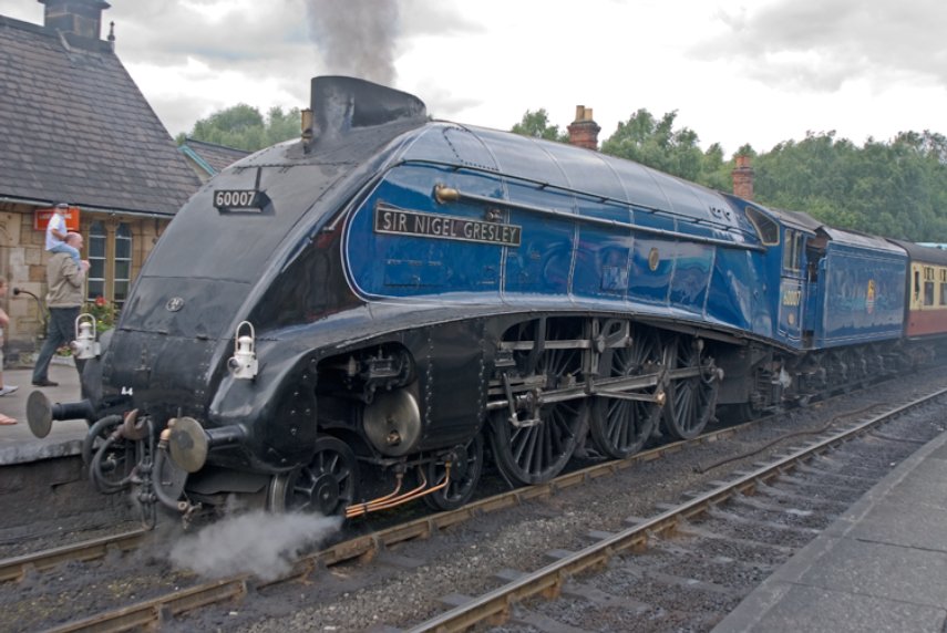 Locomotive Sir Nigel Gresley, Grosmont, Yorkshire, England, Great Britain