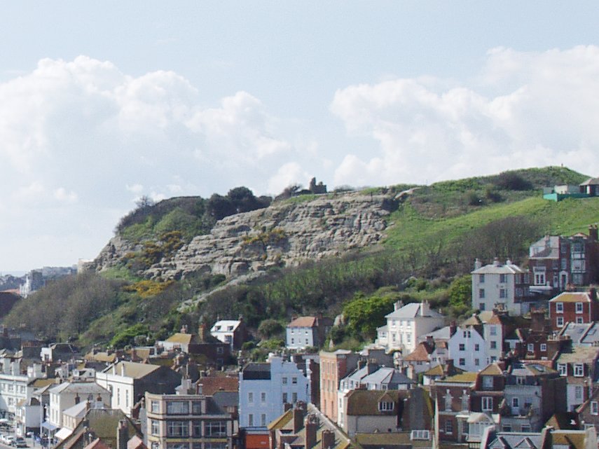 The Castle on West Hill, Hastings, Sussex, England, Great Britain