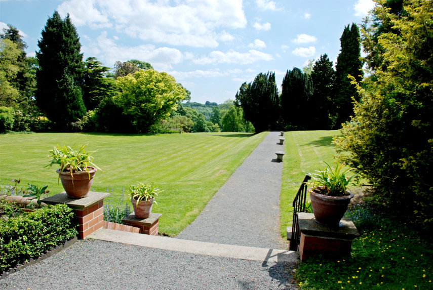 The view from the Terrace, Hergest Croft, Kington, Herefordshire, England, Great Britain