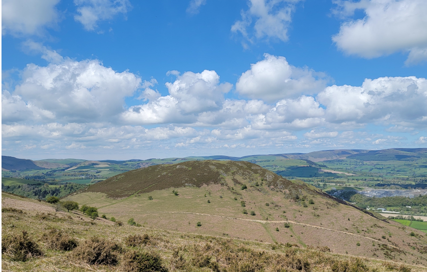 The view from the Hergest Ridge, Kington, Herefordshire, England, Great Britain