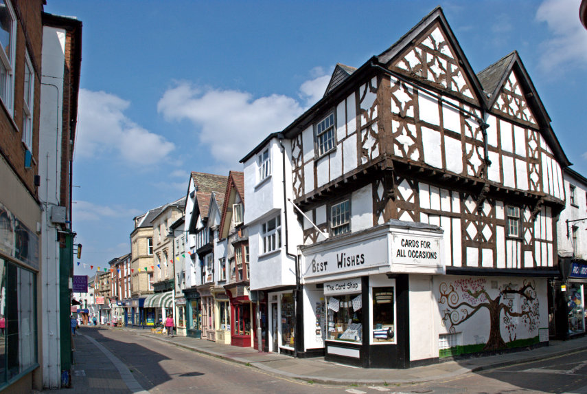 High Street, Leominster, Herefordshire, England, Great Britain