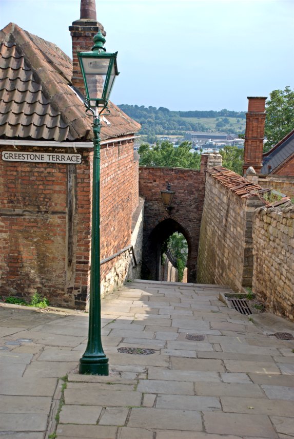 The top part of Steep Hill, Lincoln, Lincolnshire, England