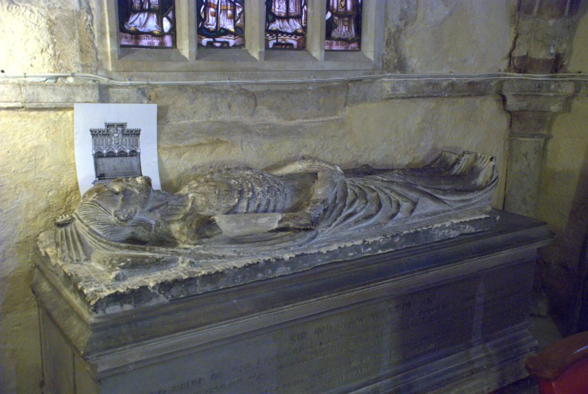 An Effigy, 12th century crypt, St. John's Church, Clerkenwell, London, England, Great Britain