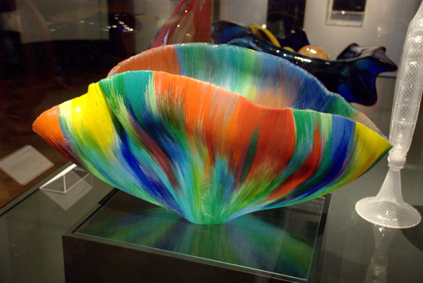 Contemporary Glass Exhibit, Glass Gallery, Science Museum, South Kensington, London, England, Great Britain