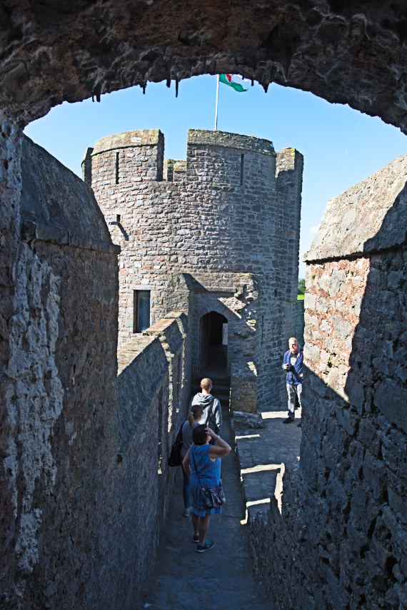 On the walls, Pembroke Castle, Pembroke, Pembrokeshire, Wales