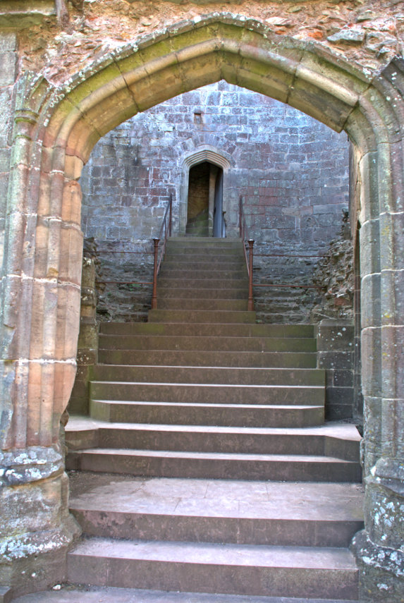 The Grand Staircase, Raglan Castle, Monmouthshire