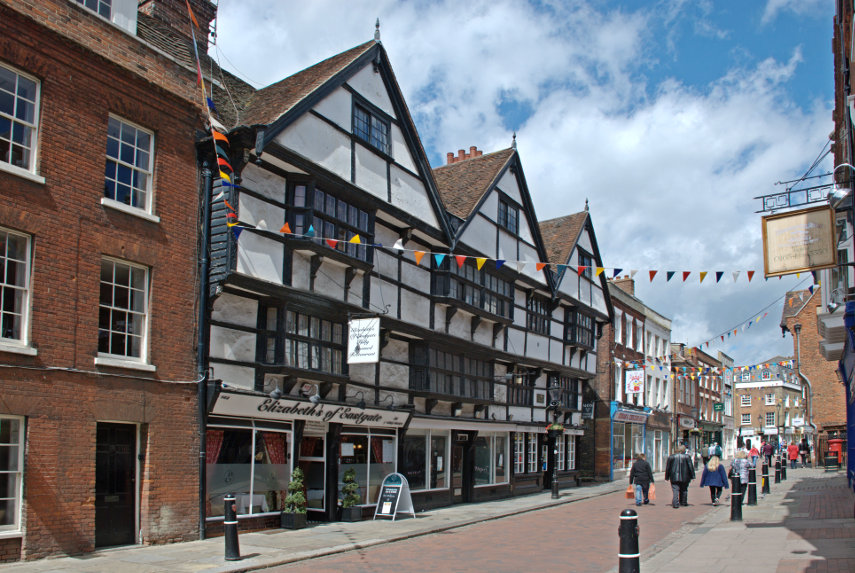 A 16th Century Timber-Framed House, Rochester, Kent, England, Great Britain