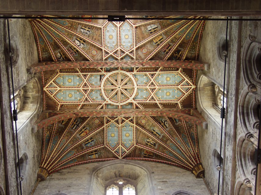 The Tower Lantern Roof, St. David's Cathedral, St. David's, Pembrokeshire, Wales, Great Britain